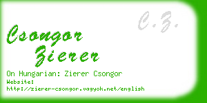 csongor zierer business card